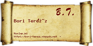 Bori Teréz névjegykártya